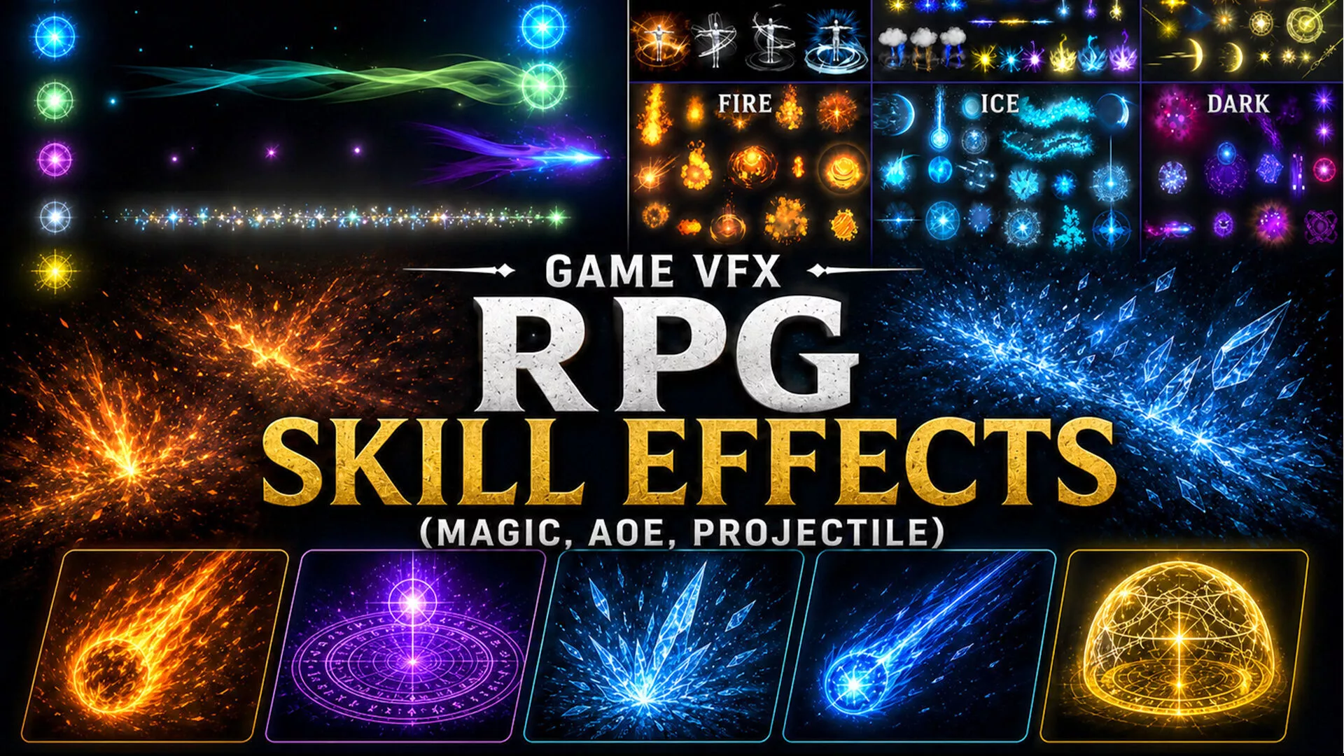 Unity Game VFX - RPG Skill Effects 3D model