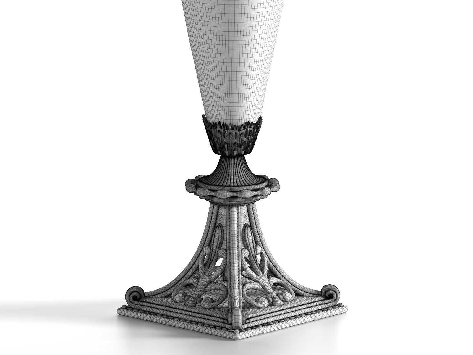 Antique Candlestick 3D model_2