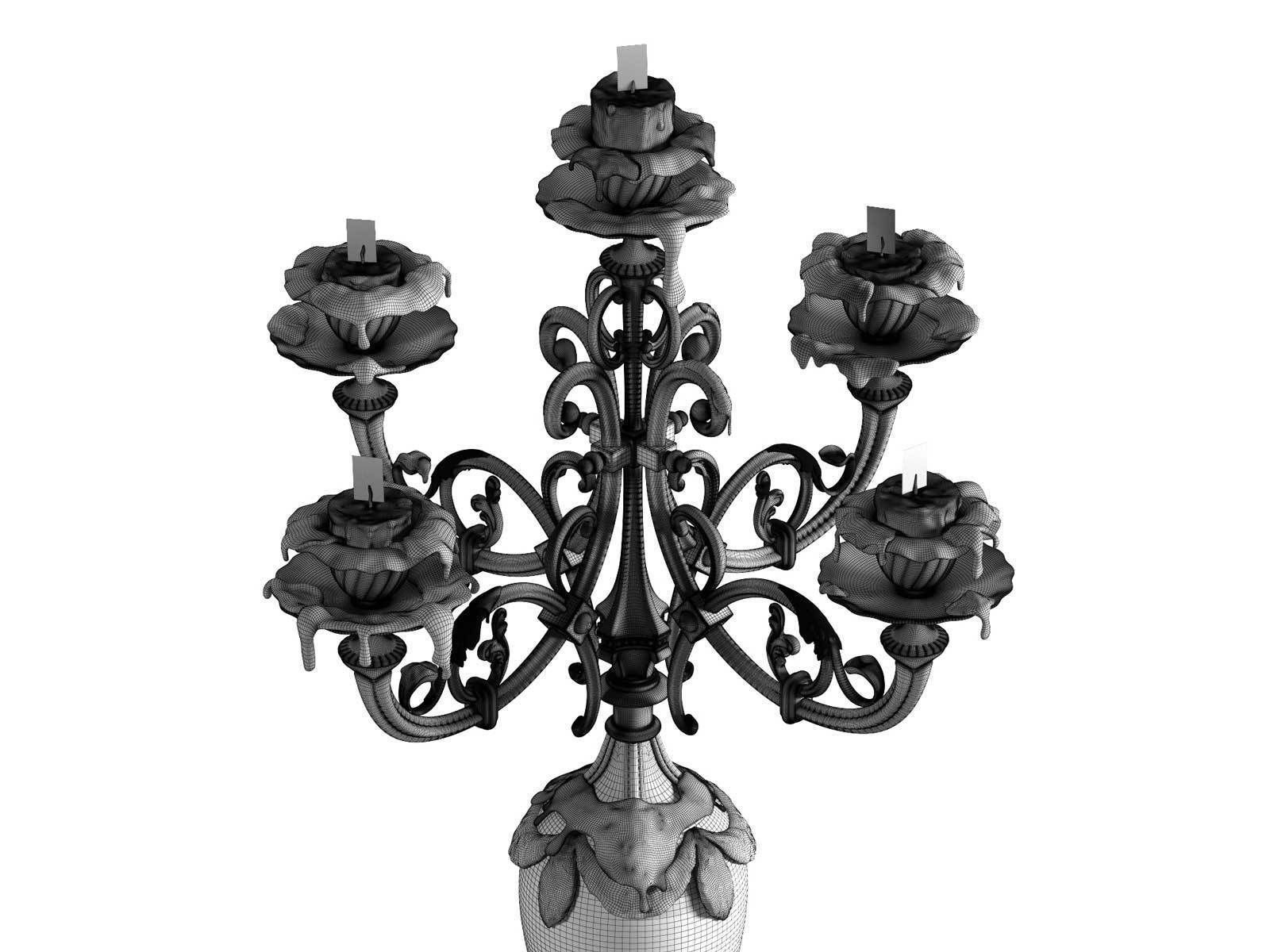 Antique Candlestick 3D model_1