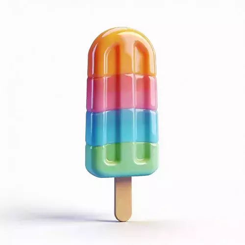 Stylized 3D Triple-Layer Popsicle Model