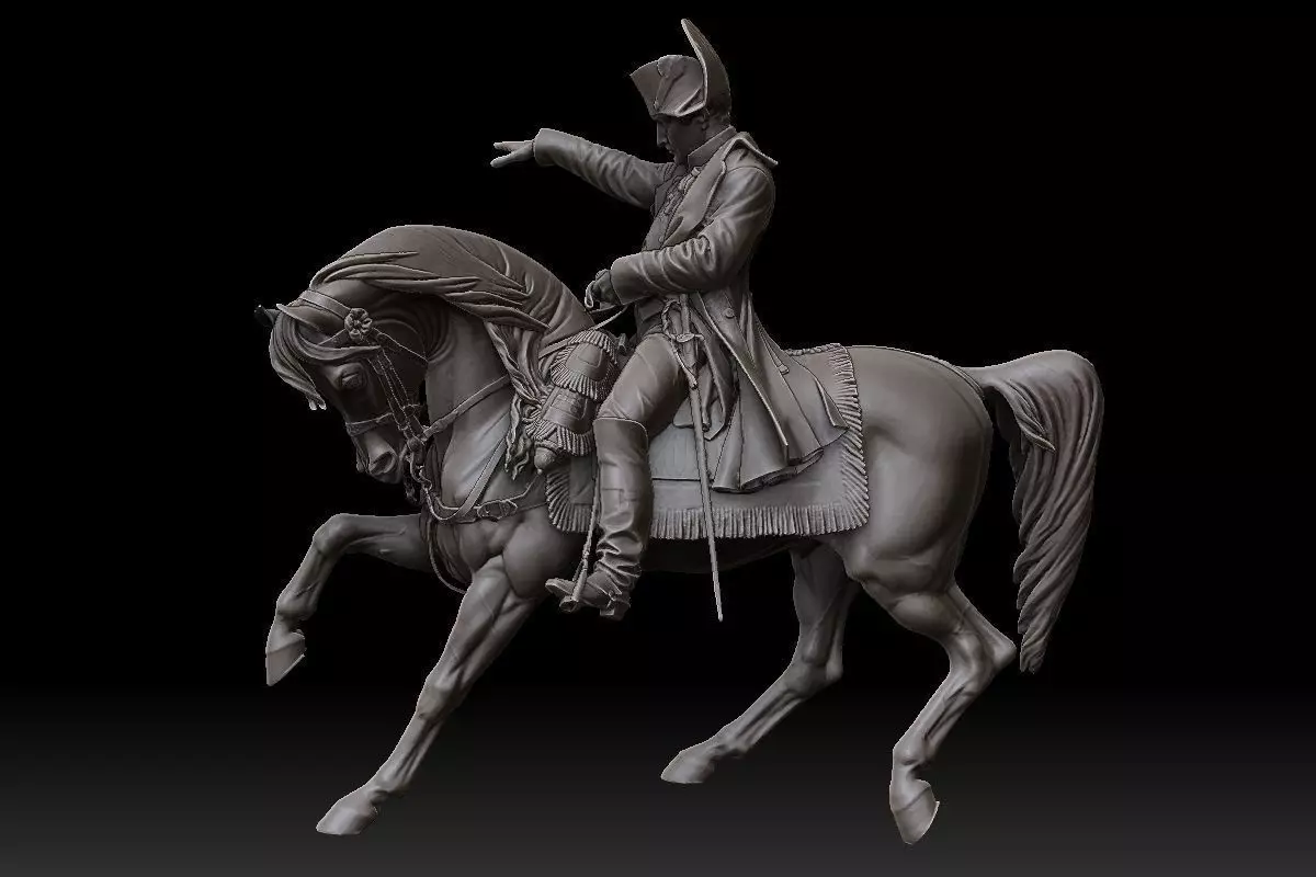 Napoleon Statue 3D print model_0