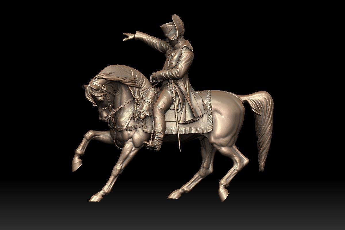 Napoleon Statue 3D print model_4
