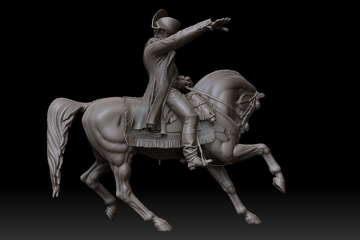 Napoleon Statue 3D print model_1