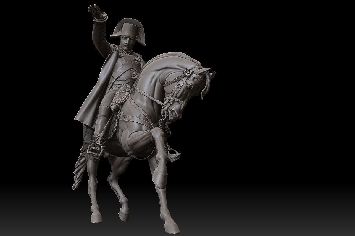 Napoleon Statue 3D print model_3