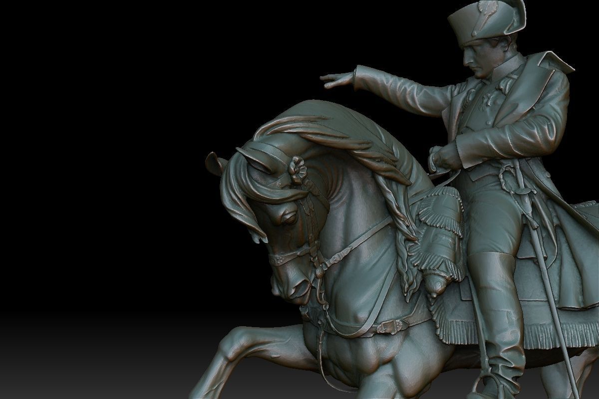 Napoleon Statue 3D print model_10