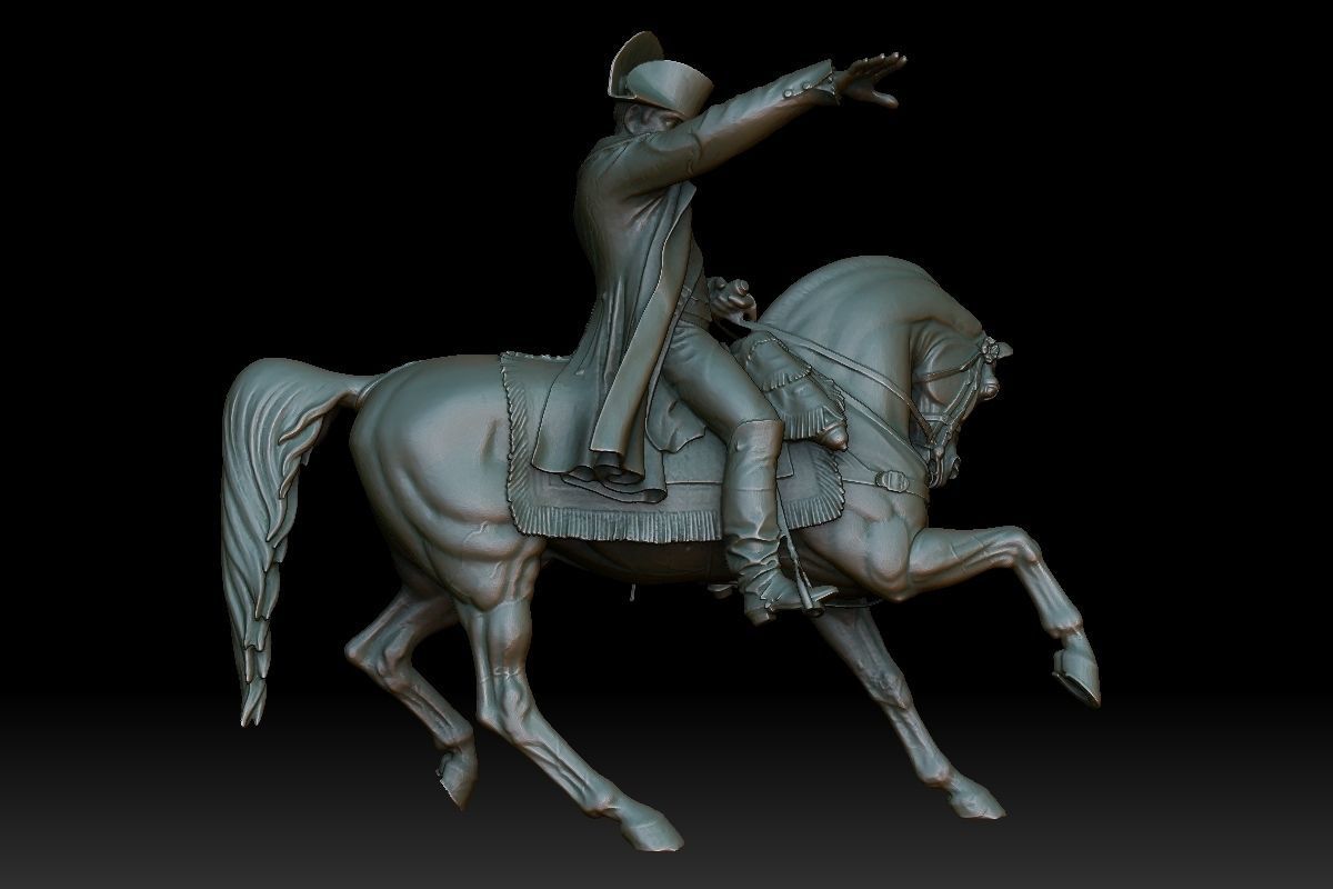 Napoleon Statue 3D print model_9