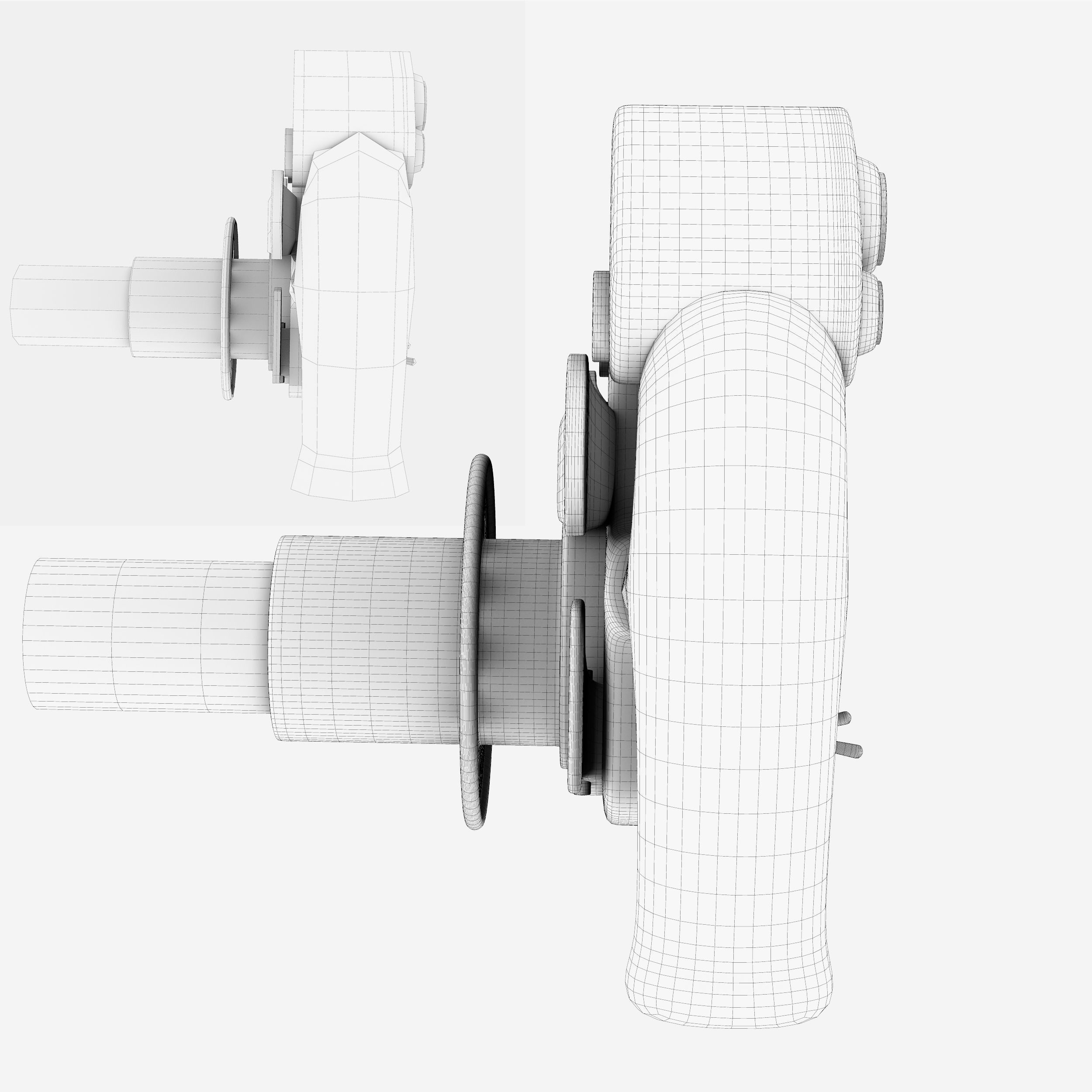 SF16H Steering Wheel Low-poly 3D model_7