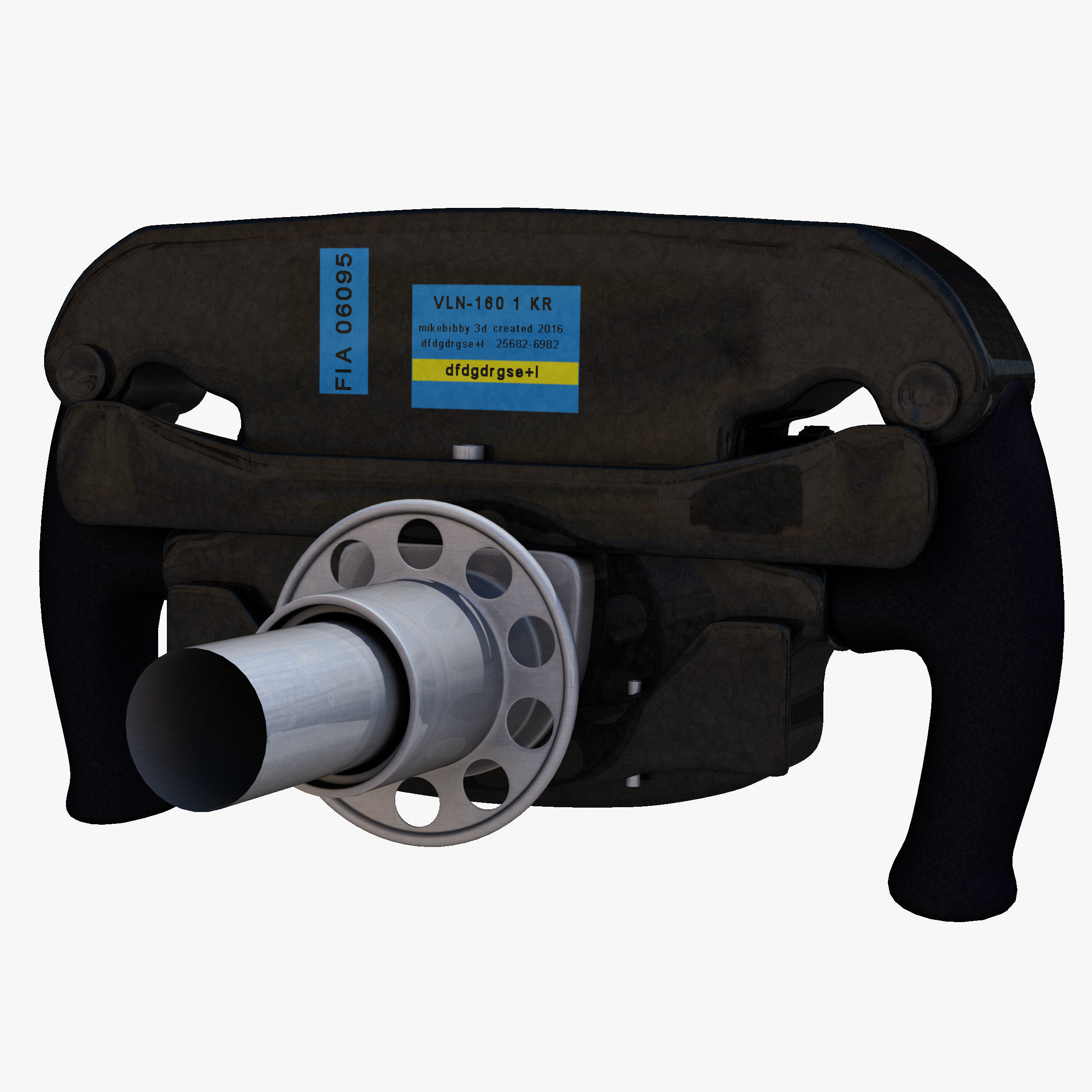 SF16H Steering Wheel Low-poly 3D model_2