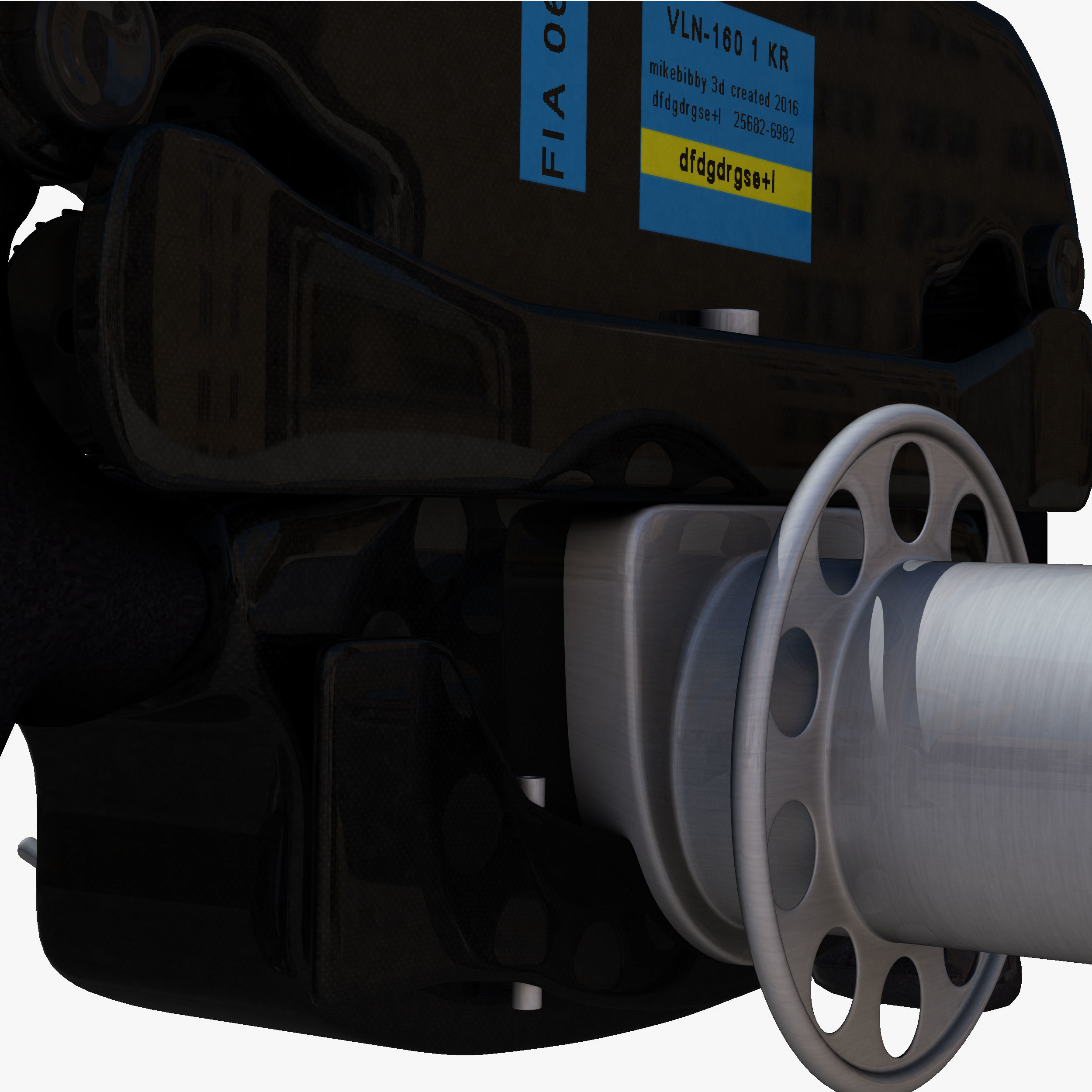 SF16H Steering Wheel Low-poly 3D model_8