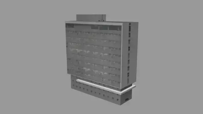 Hotel lowpoly building