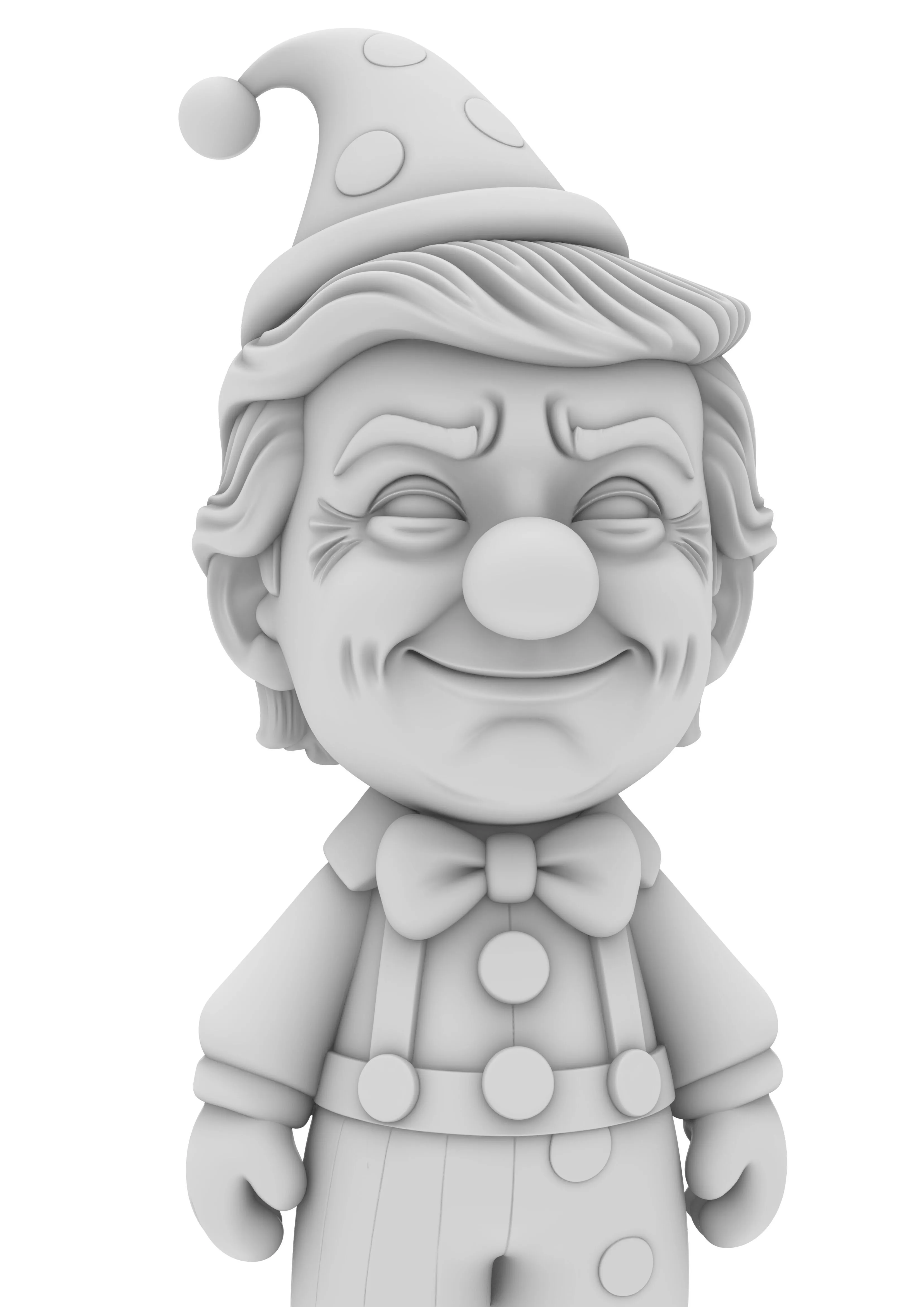 Circus Clown Figur im Donald Trump 3D print model