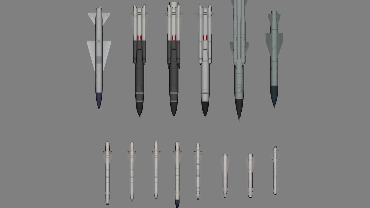 USSR rockets pack Low-poly 3D model_10