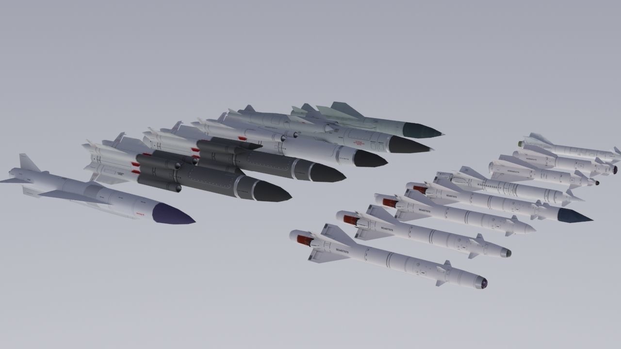 USSR rockets pack Low-poly 3D model_11