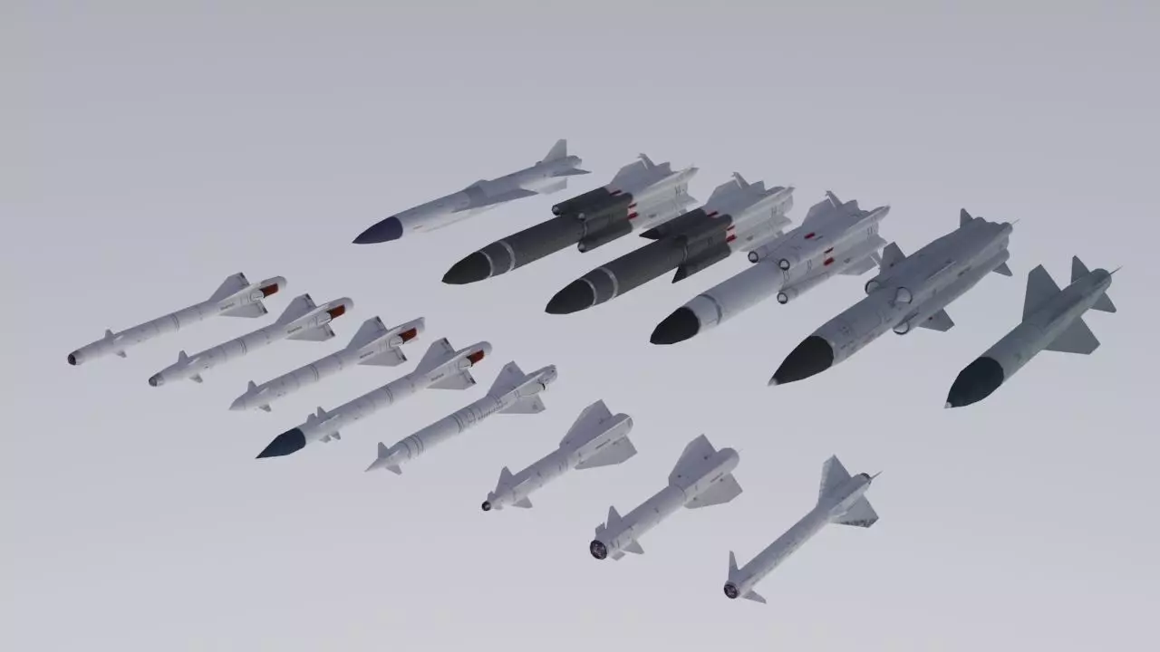 USSR rockets pack Low-poly 3D model_0