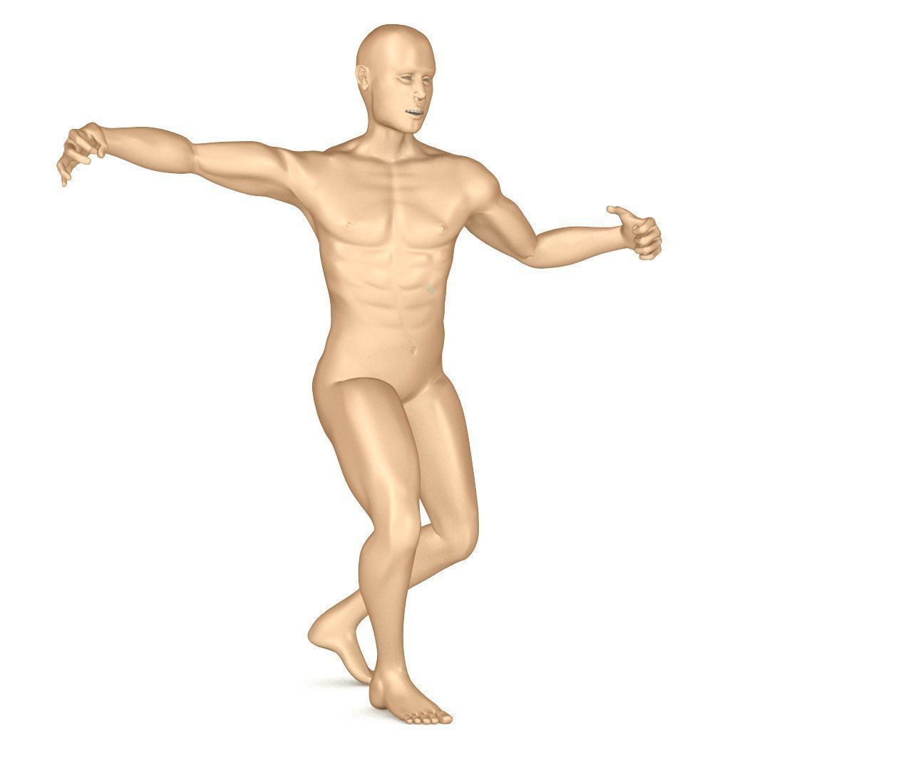 Human Skeleton and body Rigged Anatomy Low-poly 3D model_21