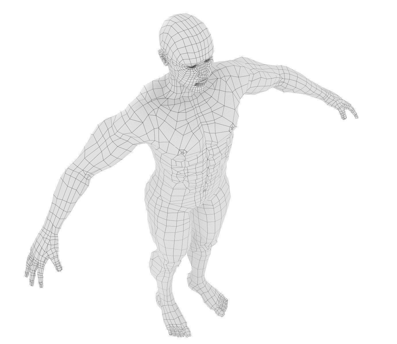 Human Skeleton and body Rigged Anatomy Low-poly 3D model_26