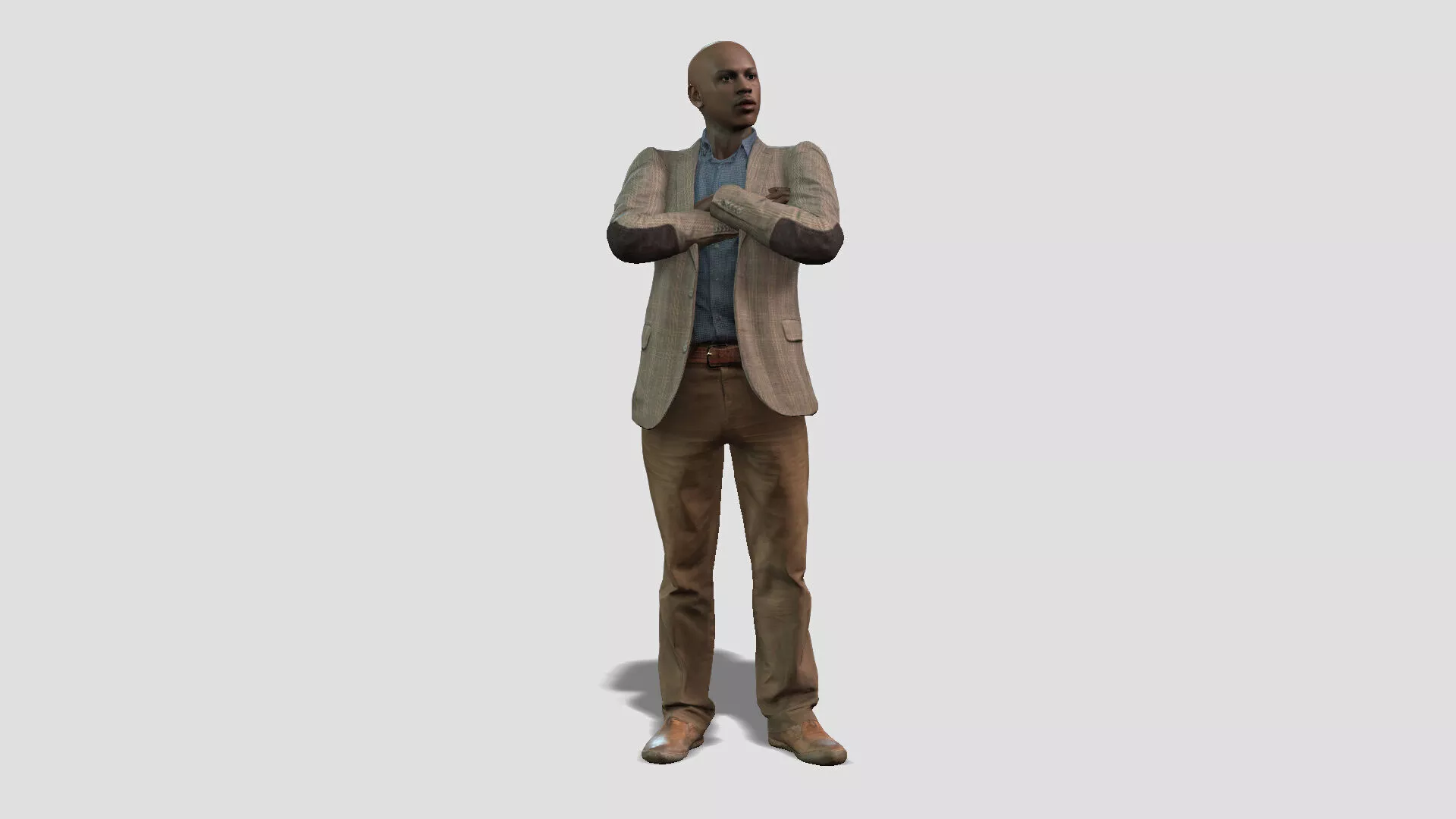 Game Ready Black Male Character 3D model