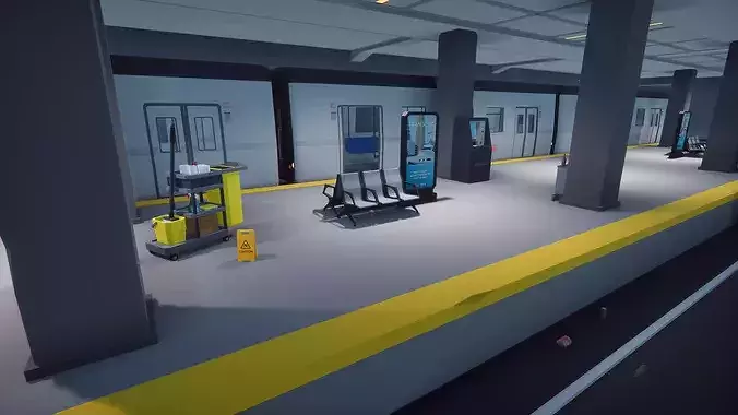 Low Poly Euro City Low-poly 3D model 5