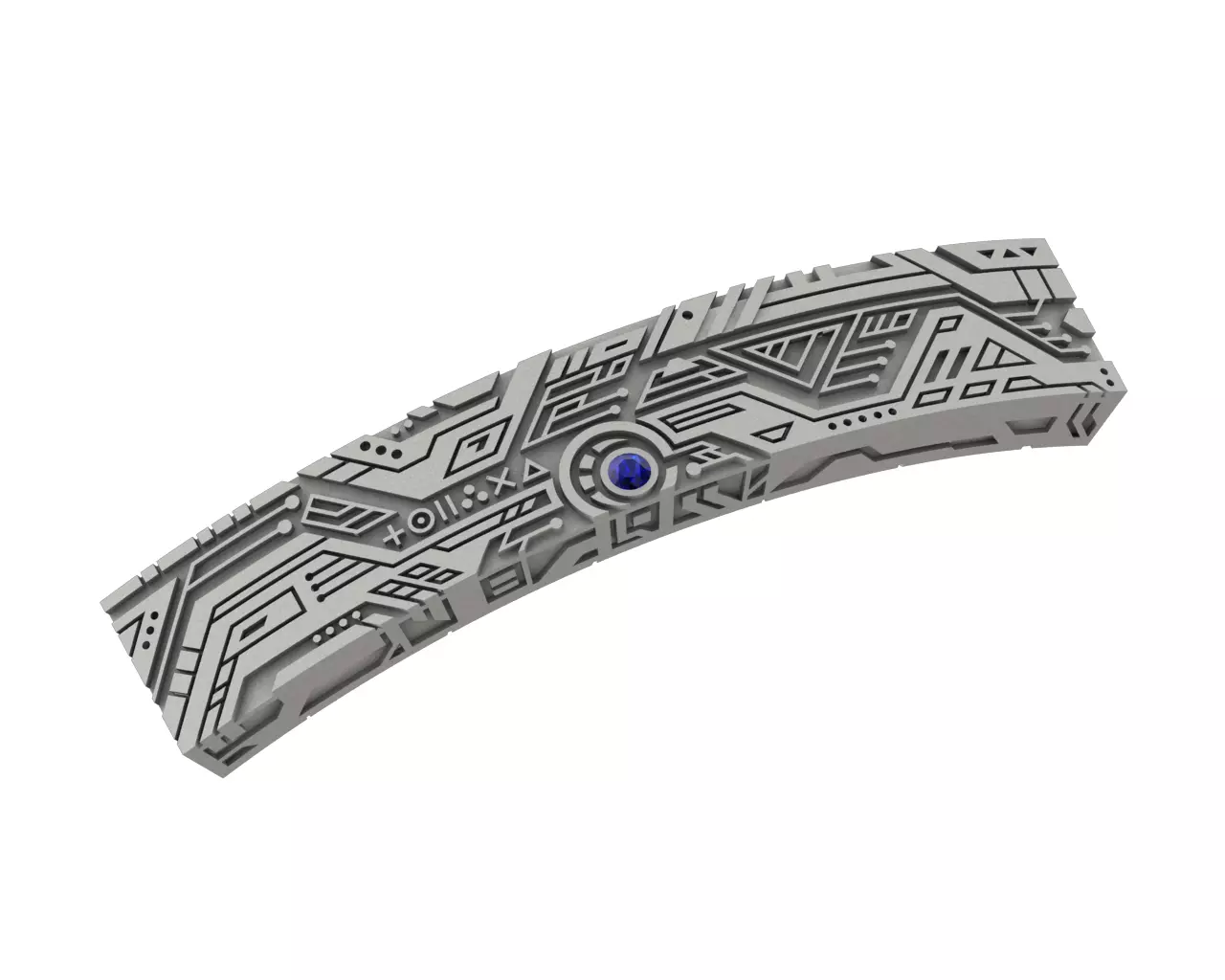 Techno style bracelet 3D print model