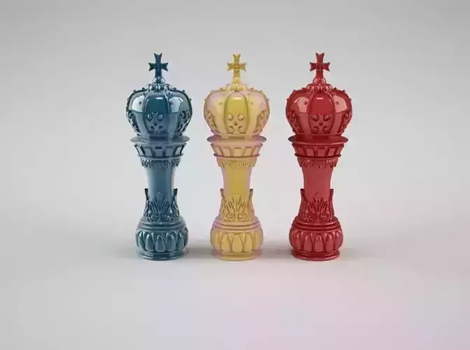 Chess king 1 3D print model