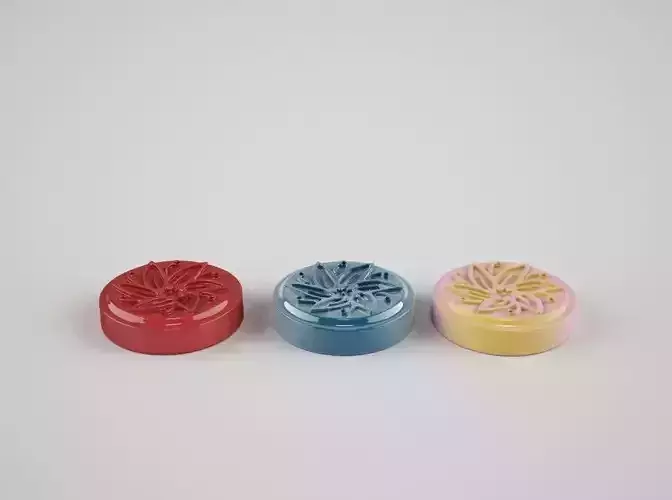 checkers 1 three different colored jars 3D print model