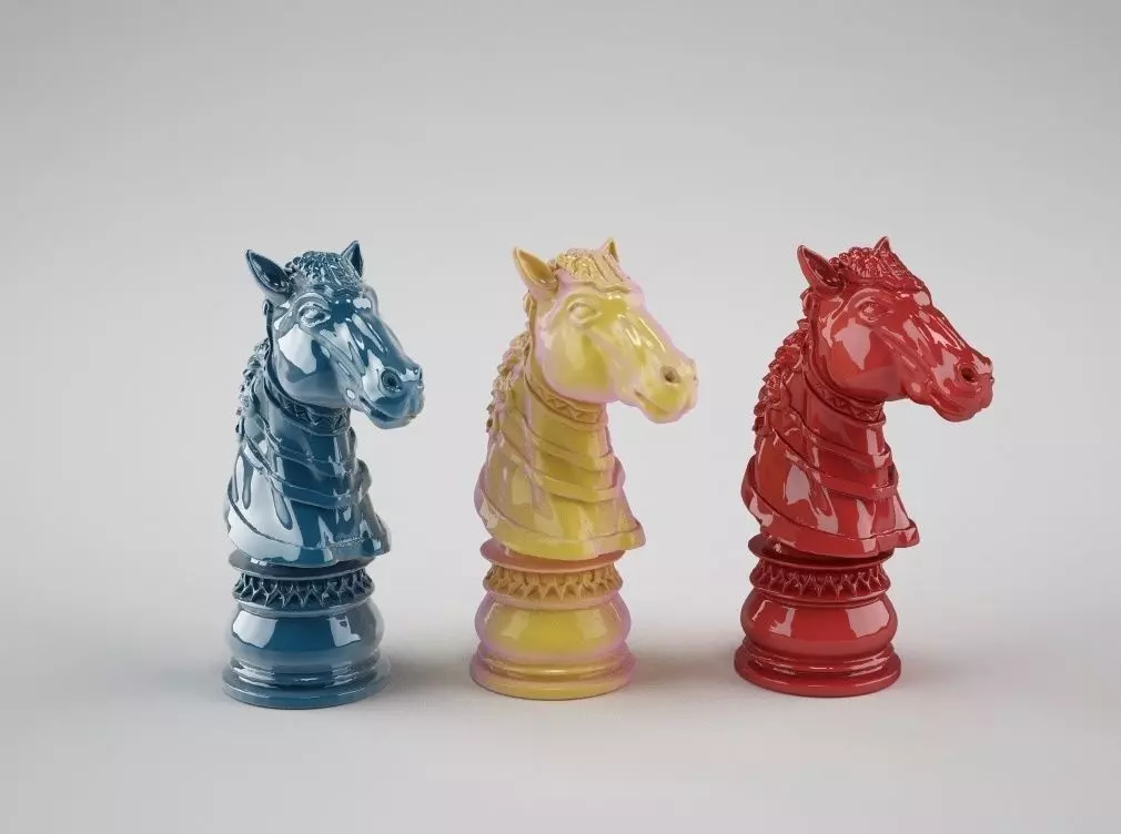 Chess horse 3D print model_0