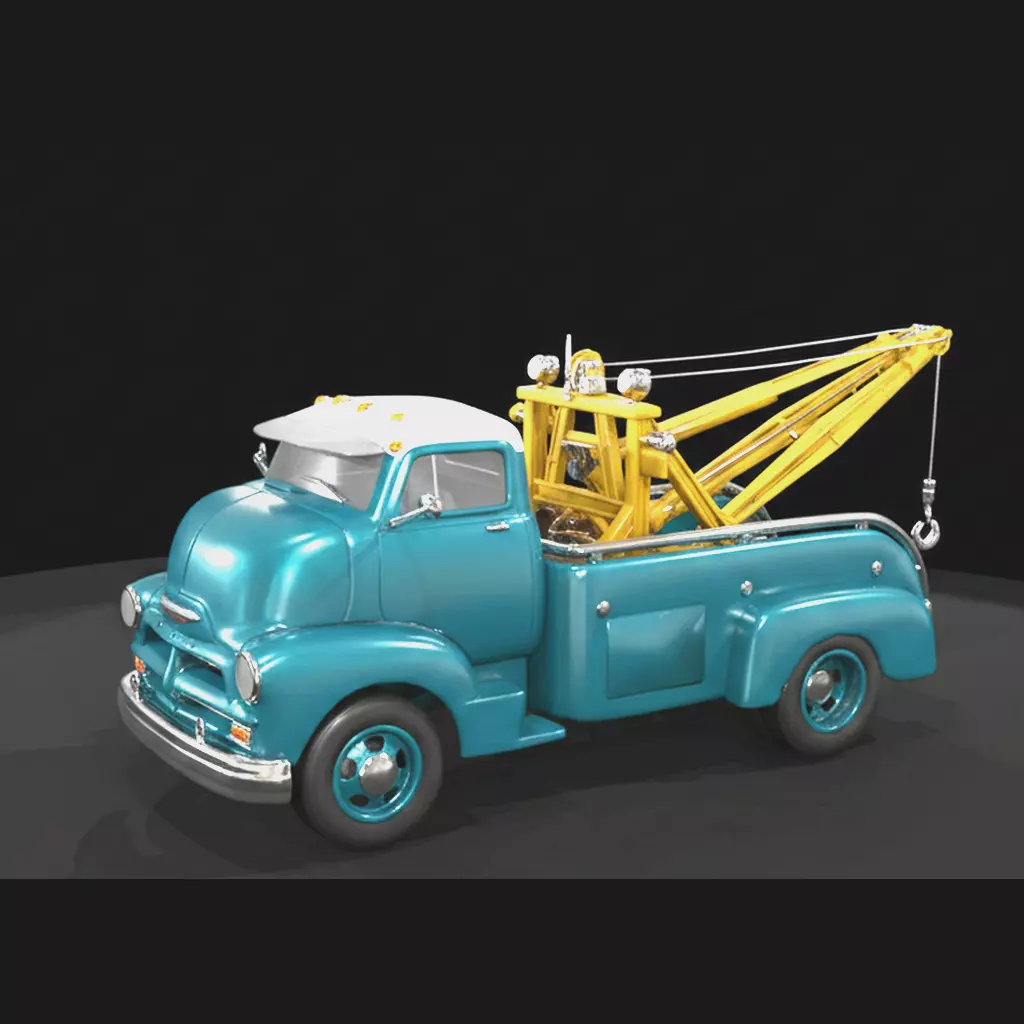 1-87 HO 1954 COE Wrecker 1950s Printable STL 3D print model