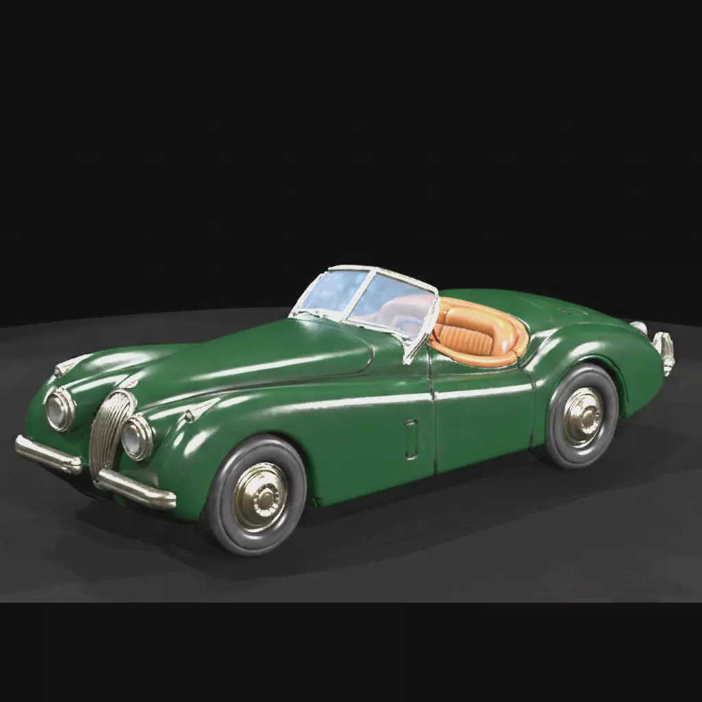 1954 Jag XK120 1950s 3D print model