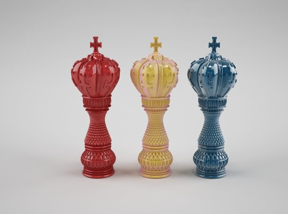 chess double set 3D print model_9