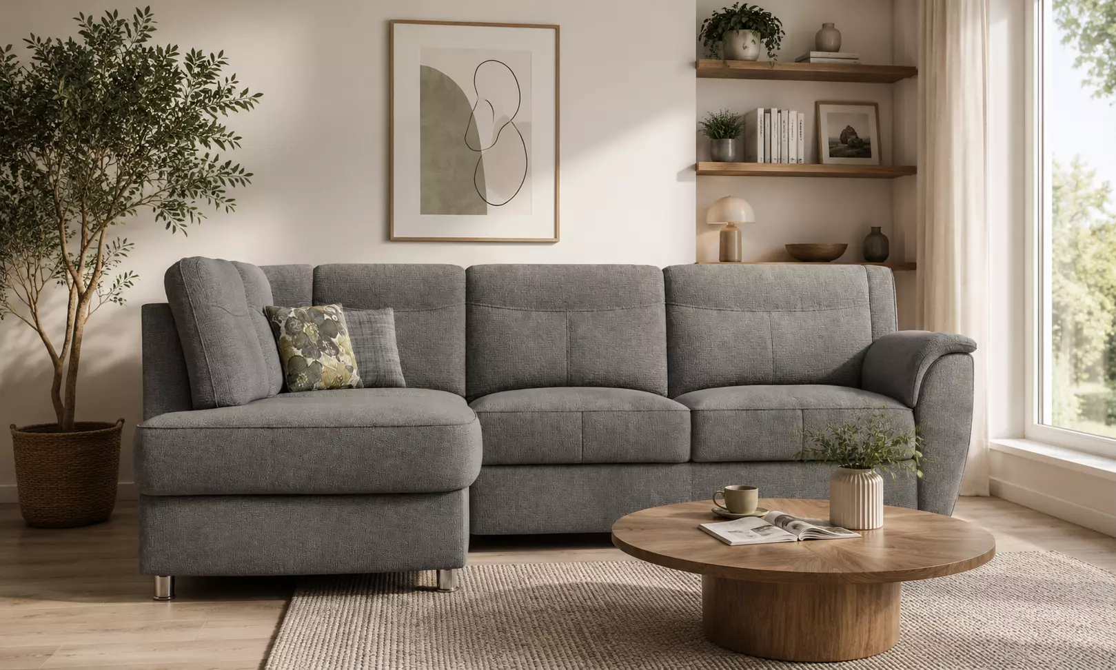 Modern Sectional Fabric Sofa Model 3D model