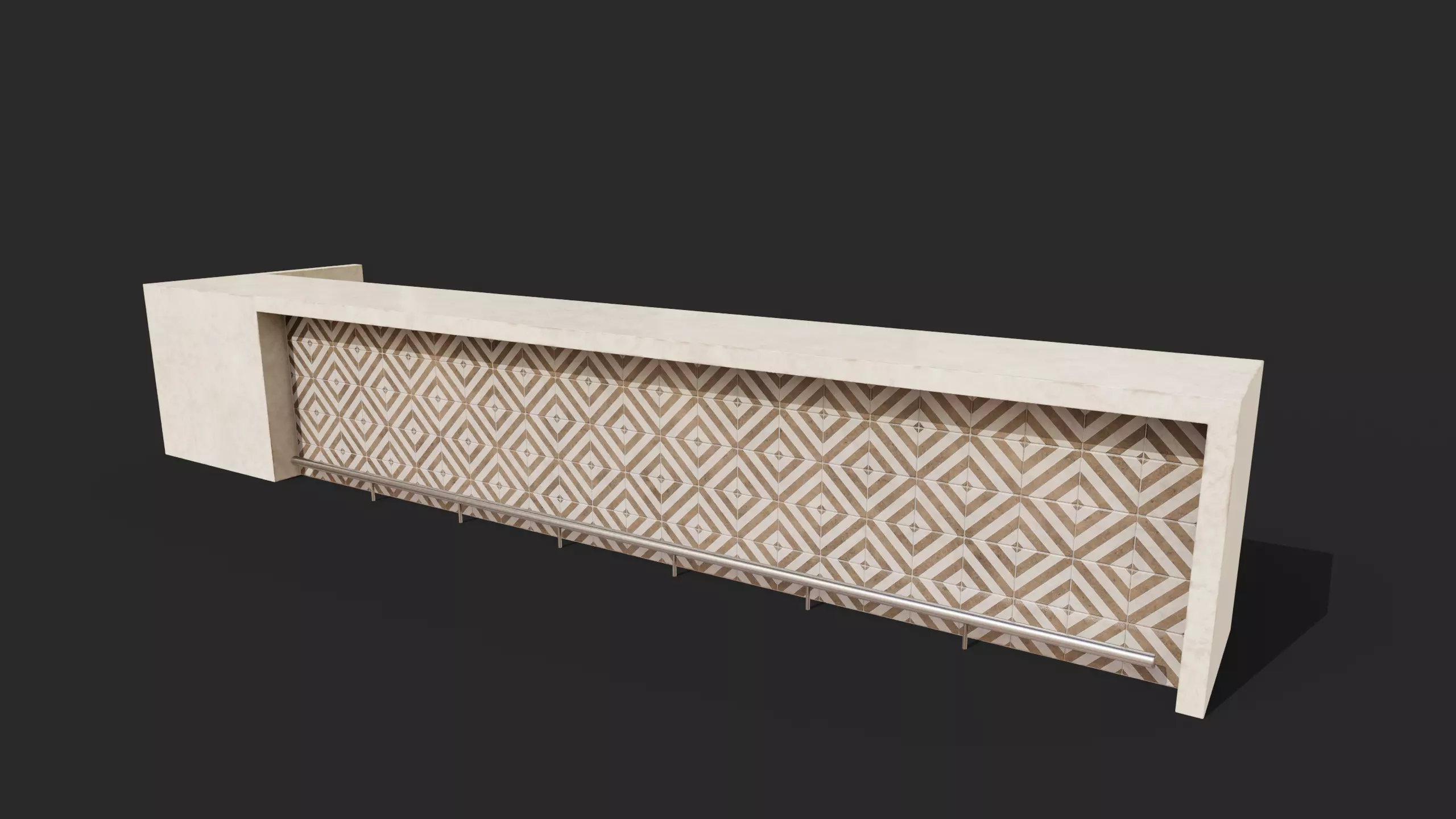 Bar Counter Low-poly 3D model