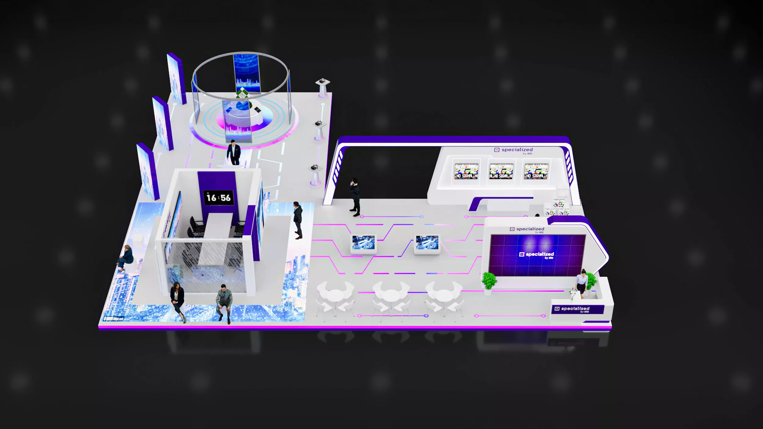exhibition booth 244m 3D model
