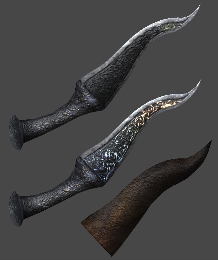 Kris Knife1 Low-poly 3D model_3