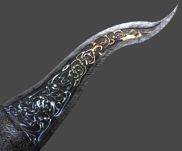Kris Knife1 Low-poly 3D model_5