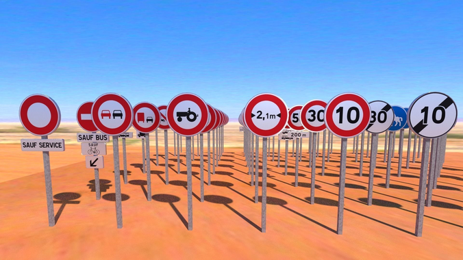 Road signs fr  B normal-sized