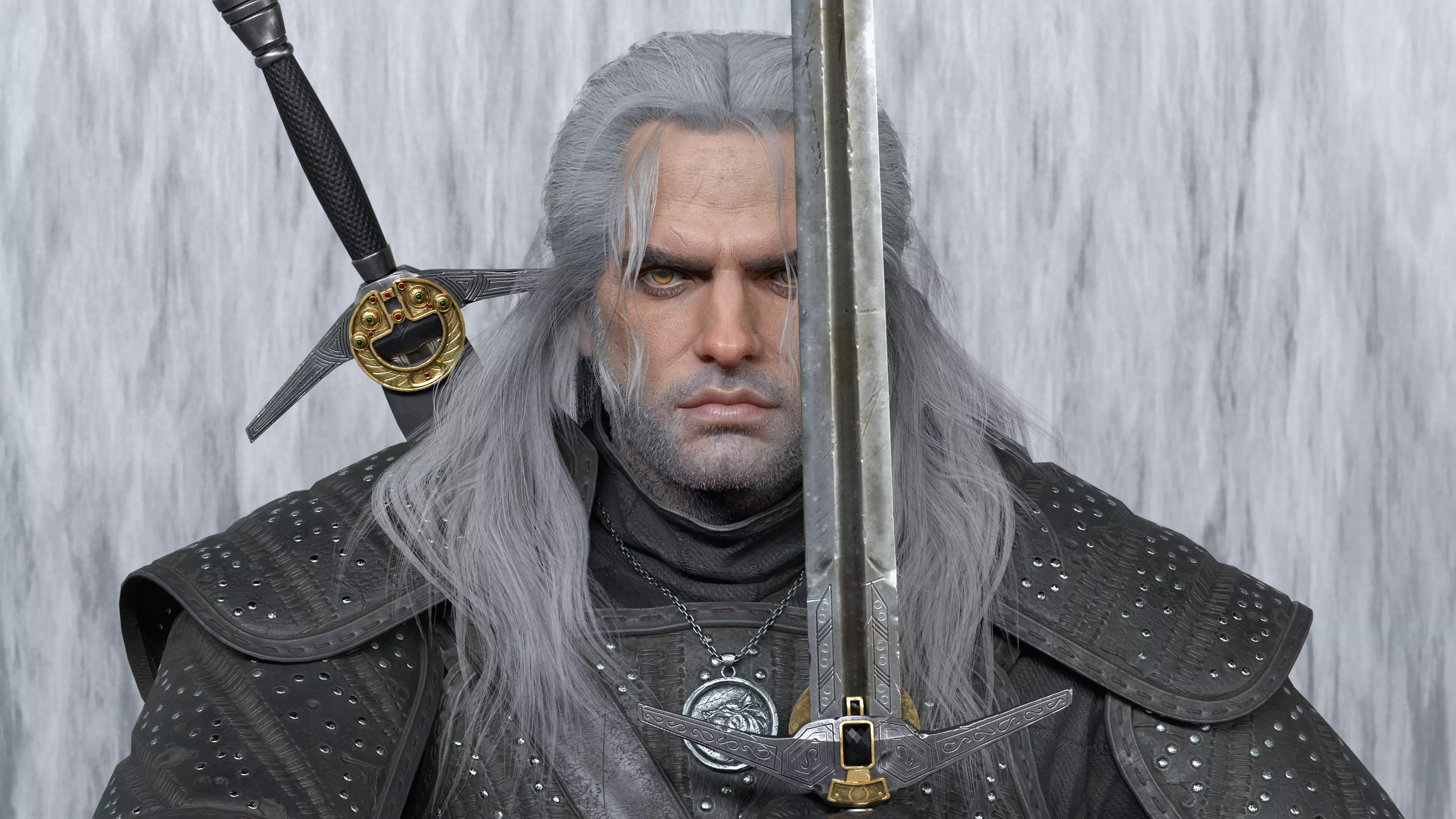 Geralt of Rivia Netflix The Witcher - Fully Rigged Low-poly 3D model