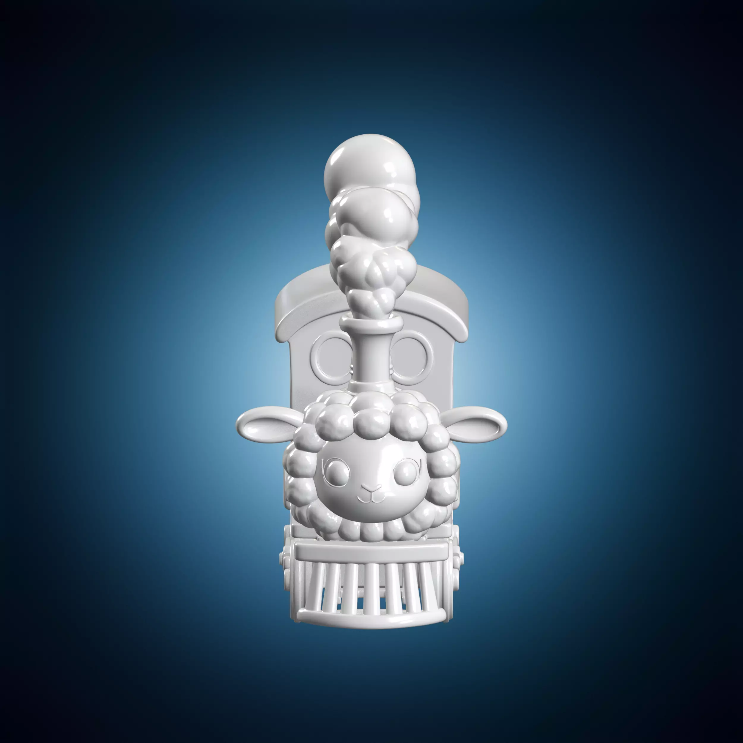 Chibi Sheep Steam Train 3D Print Model 3D print model