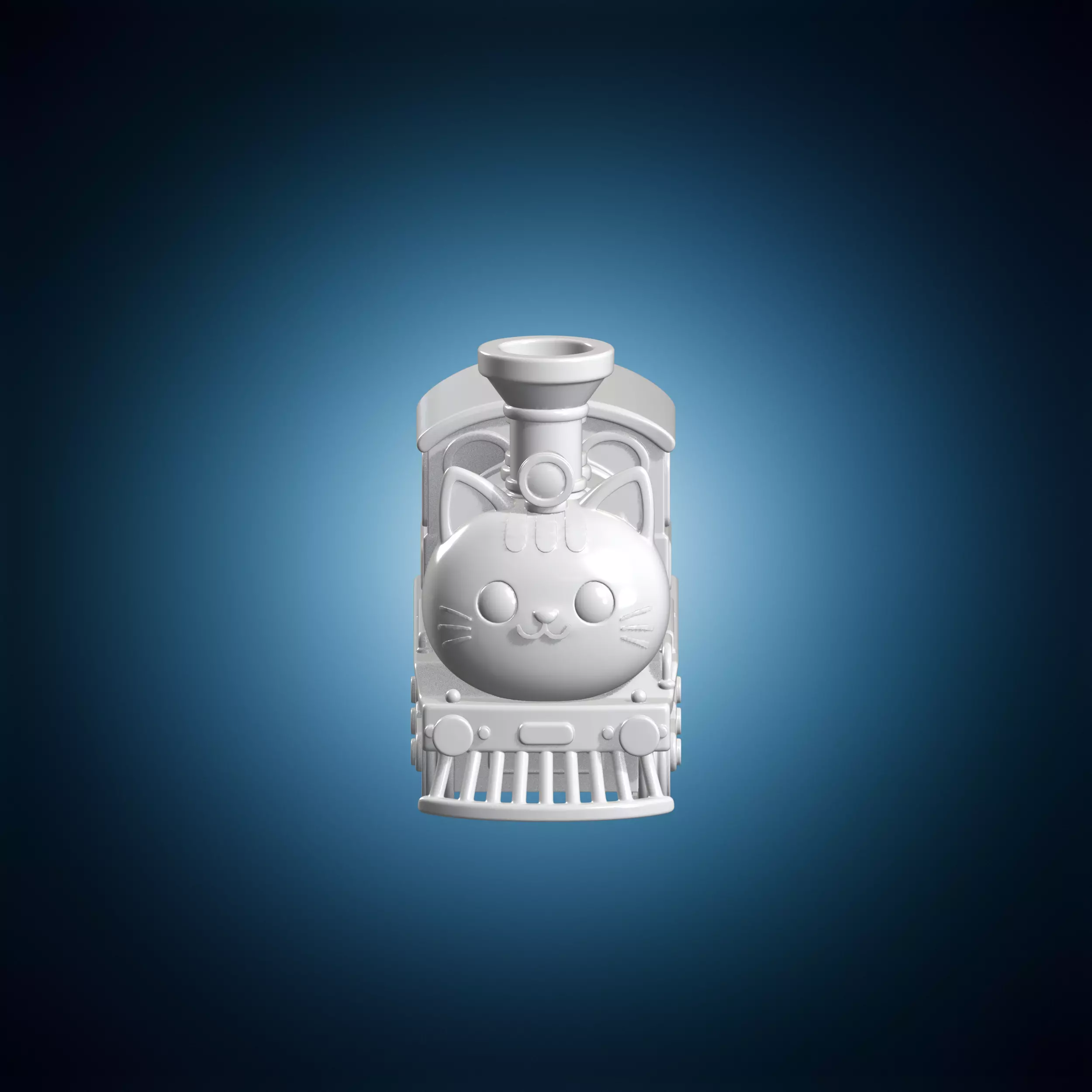 Kawaii Cat Locomotive 3D Print Model 3D print model