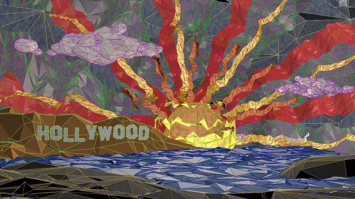 Sunset Low Poly Animated Low-poly 3D model_5