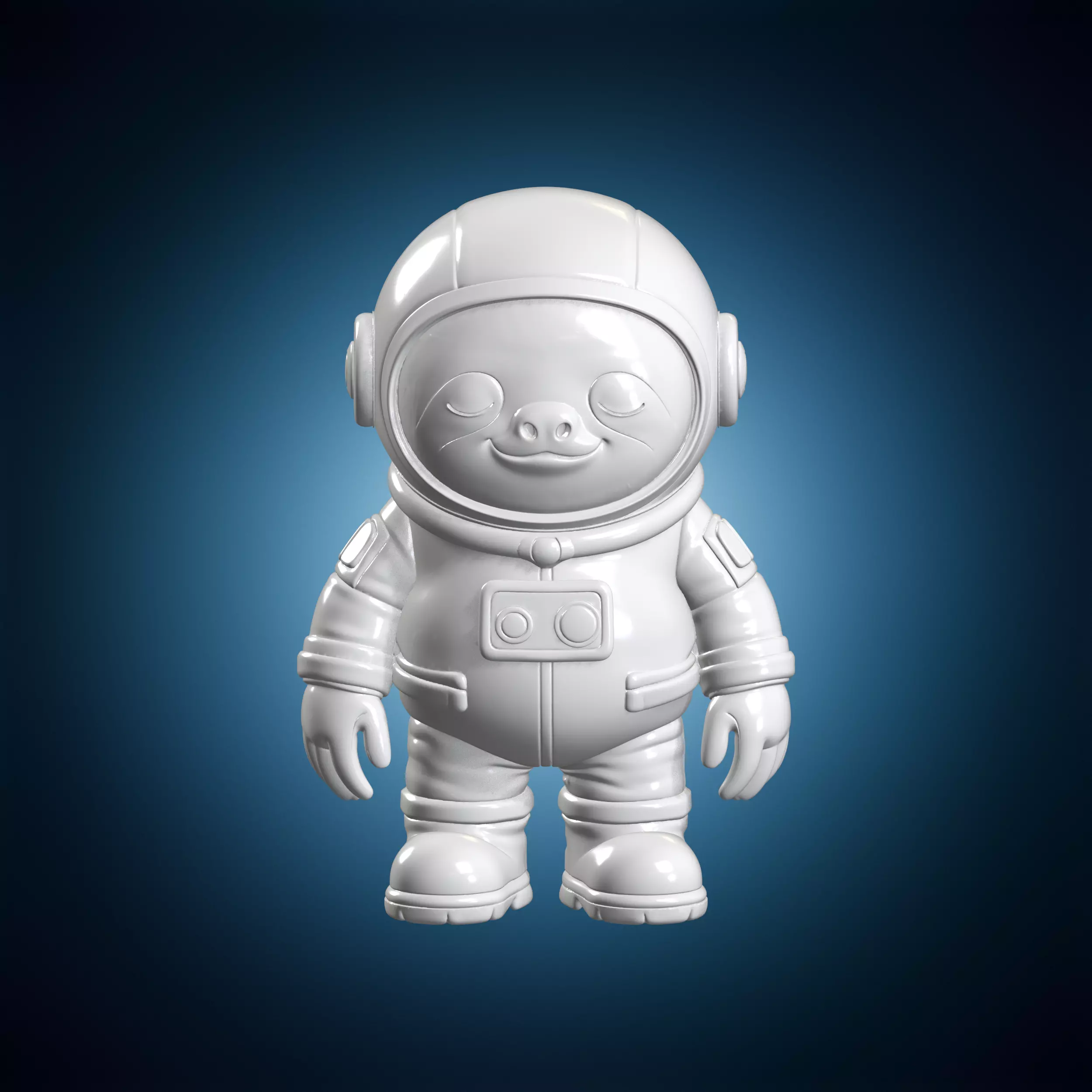 Plush Sloth Astronaut 3D Print Model 3D print model