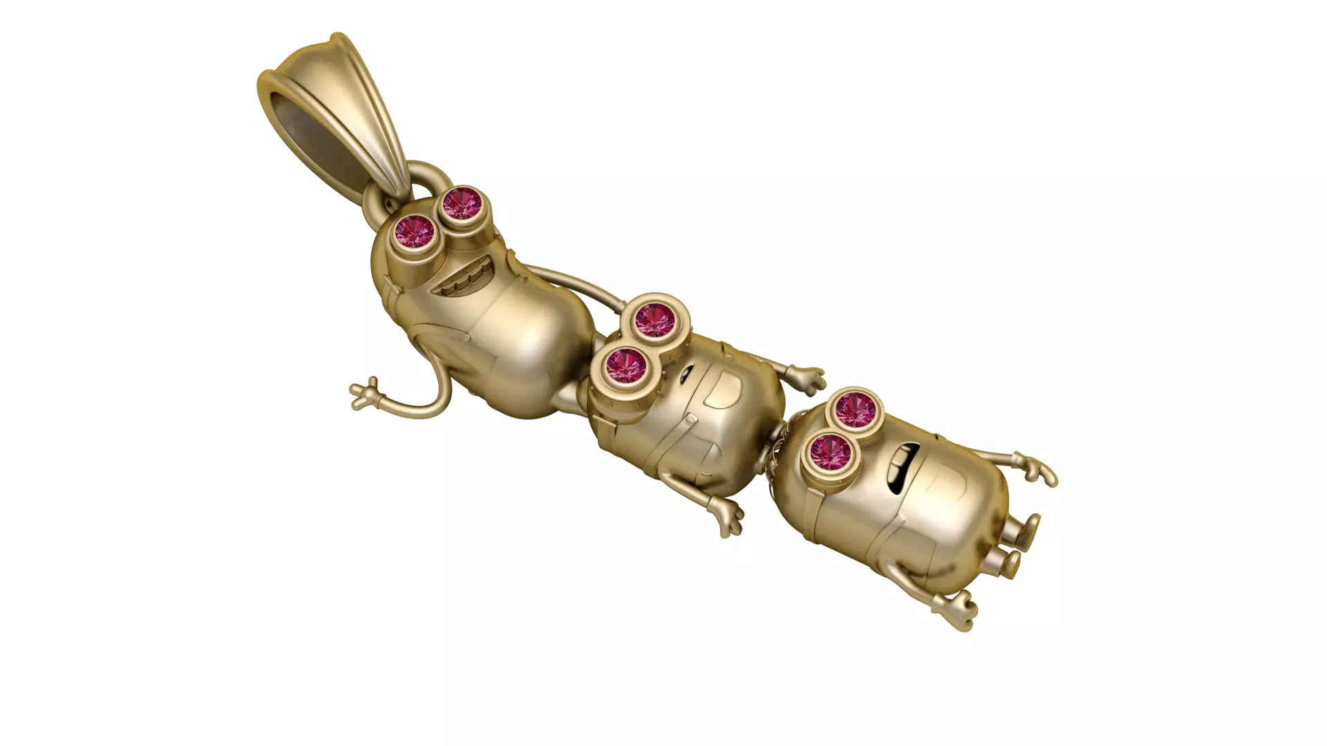 Luxury Cartoon Character Gold Pendant 3D print model