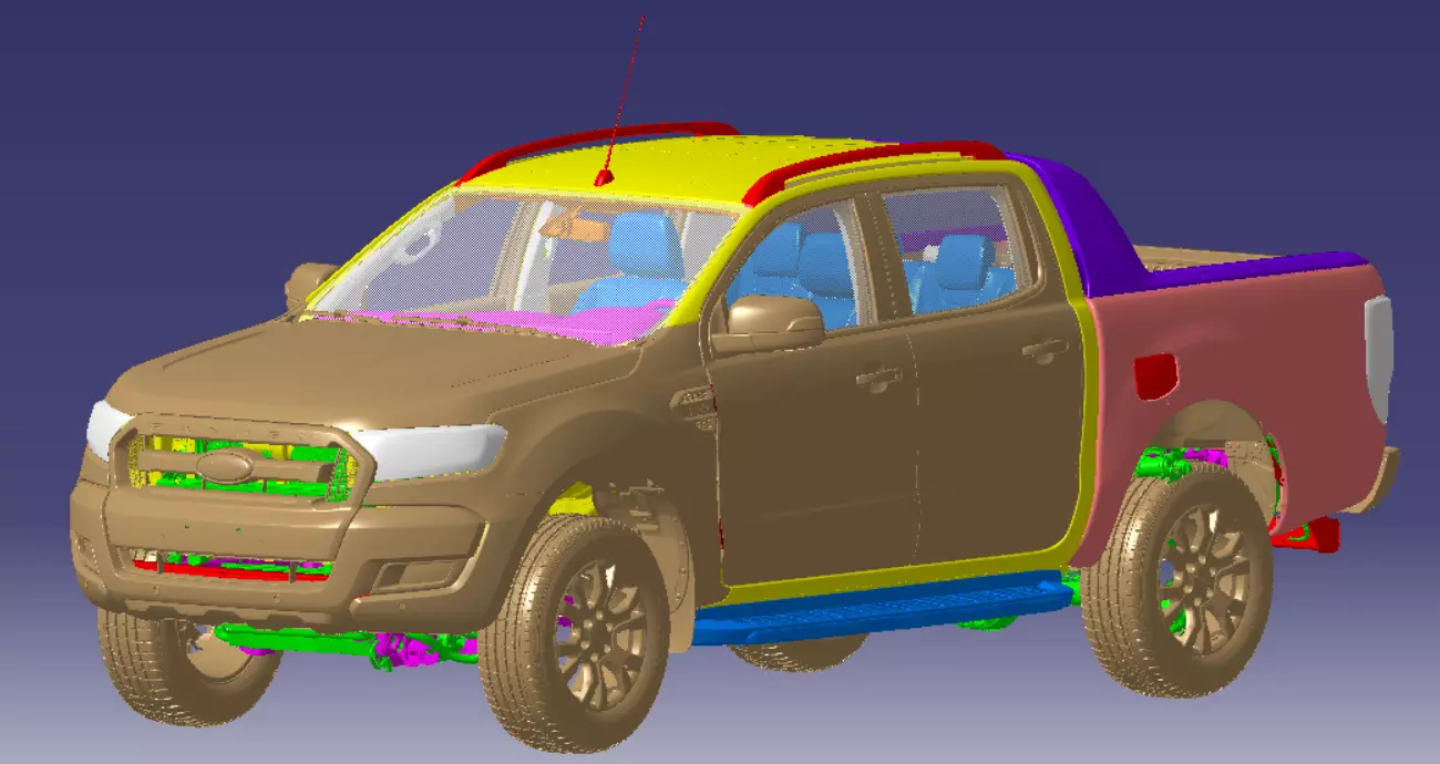 Pick-up Ranger Wildtrak 2017 Vehicle 3d scan model 3D model 3D model