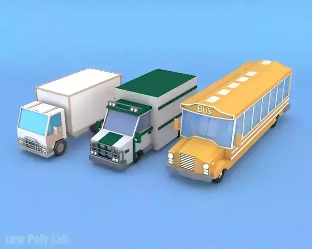 Bus Truck Lorry City Cars Pack