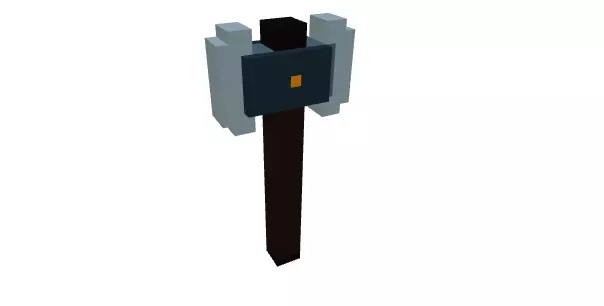 Voxel Medieval Battle Axe - Game Ready 3D Weapon Low-poly 3D model