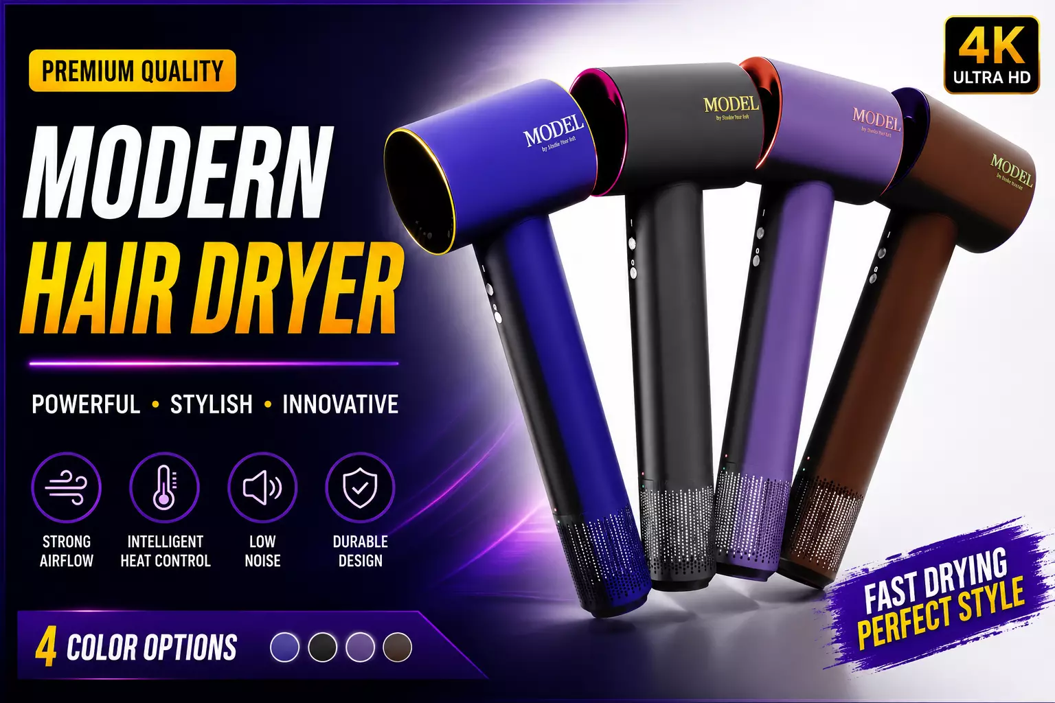 Luxury Hair Dryer 3D Model 3D model