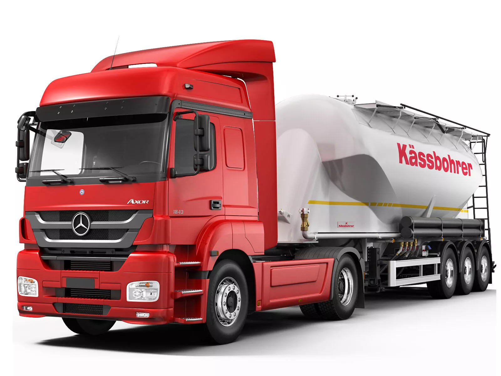 Mercedes Axor Silo Trailer 3D model