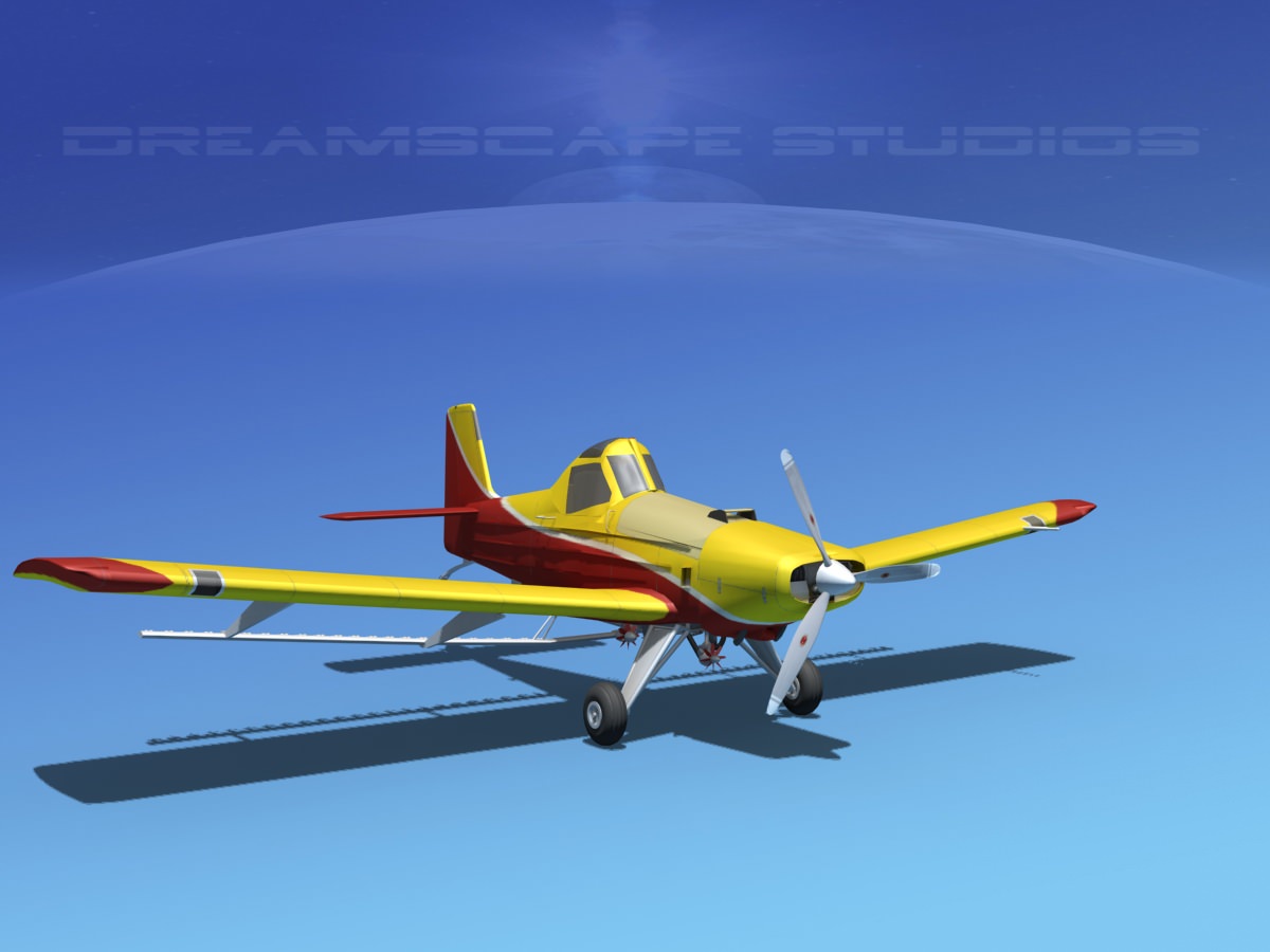 EMB-202 Crop Duster v05 3D model_4
