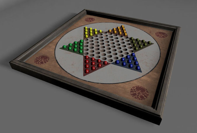 Chinese Checkers Low-poly 3D model