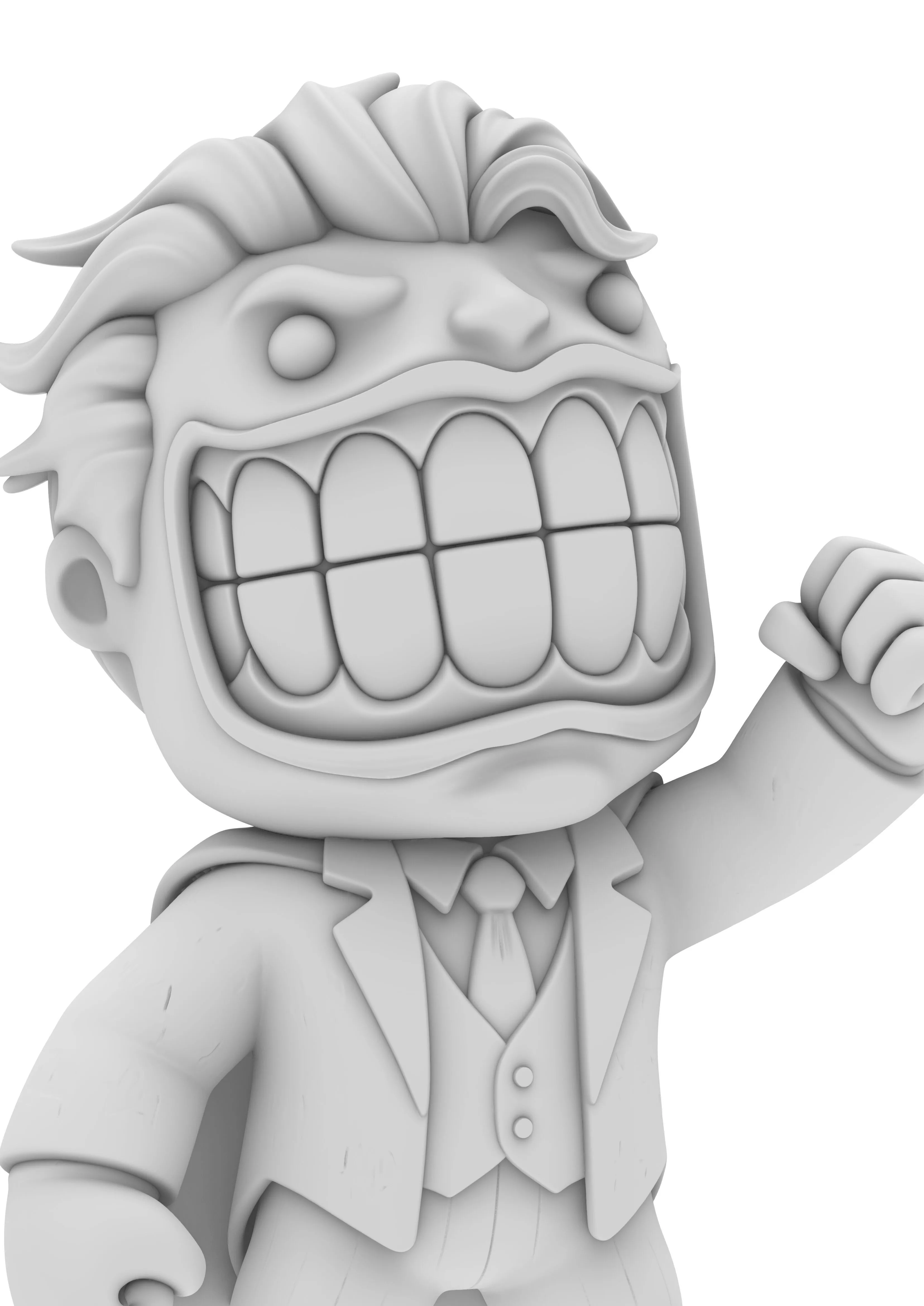 Chibi Chaos Clown Figur im Joker 3D print model