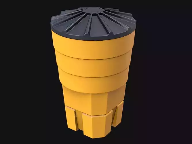 Traffic Sand Barrel Game Ready PBR